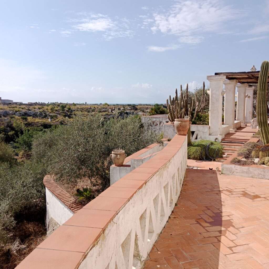 Veranda mit Blick zum Meer