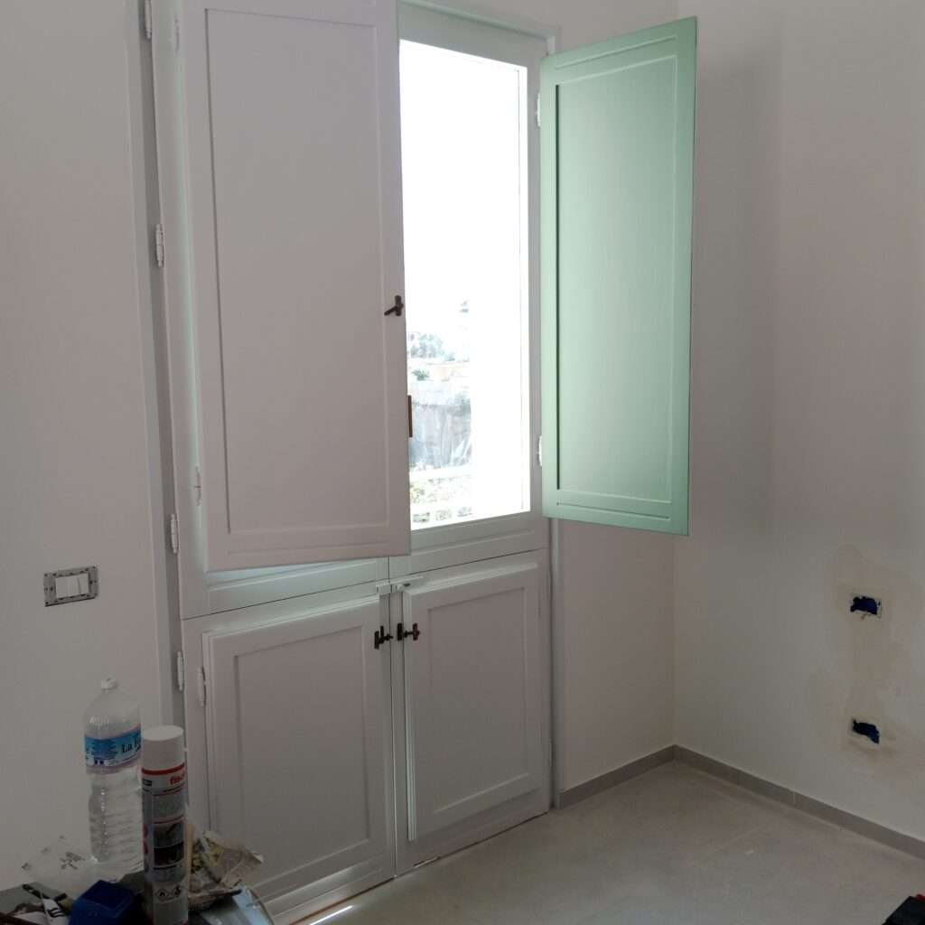 Wohn- und Schlafraum im Apartment zum Hofraum