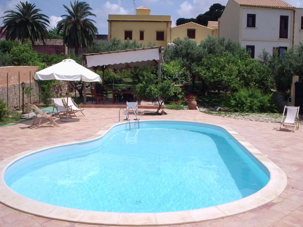 Sicht vom Pool aus