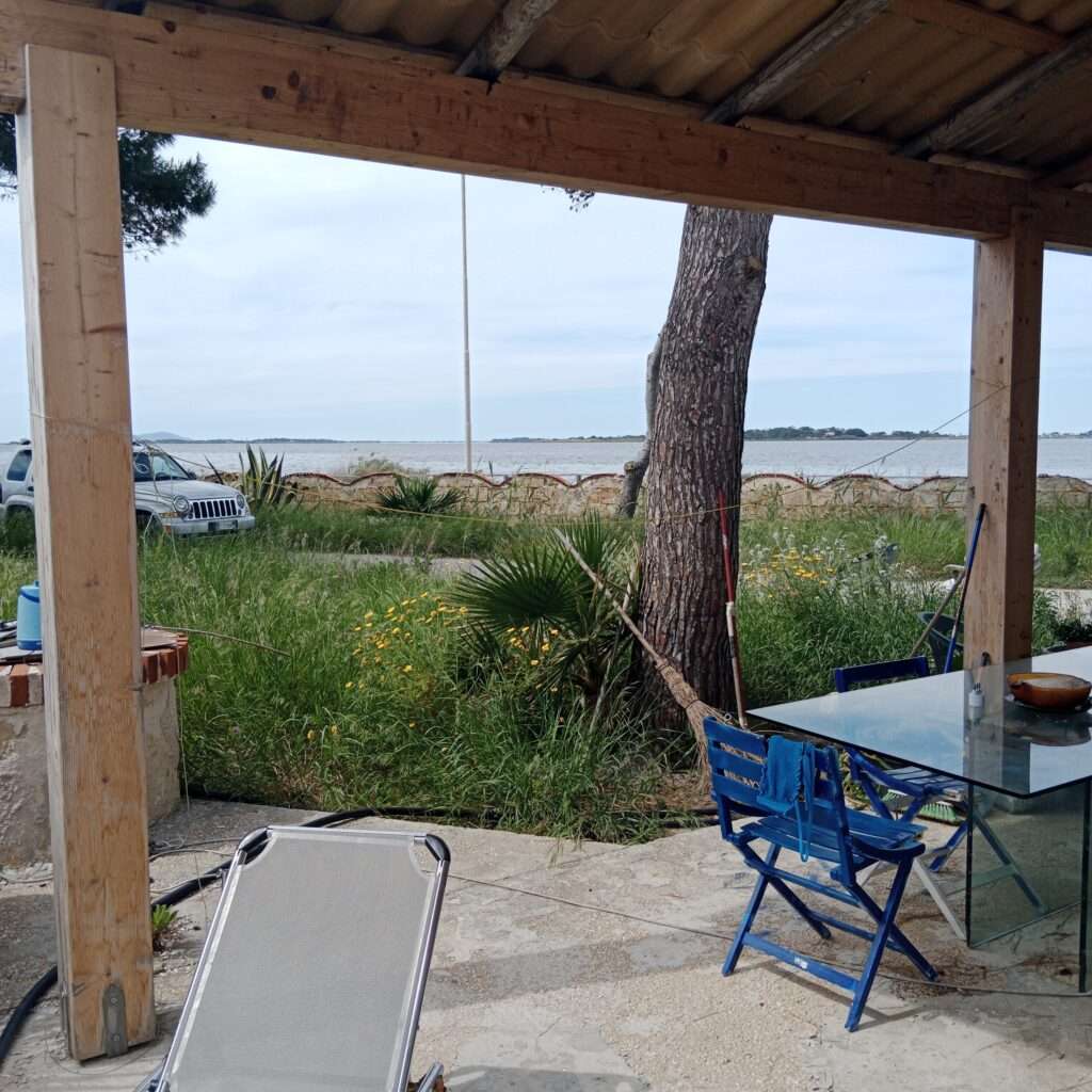 Sicht von der Terrasse auf die Stagnone